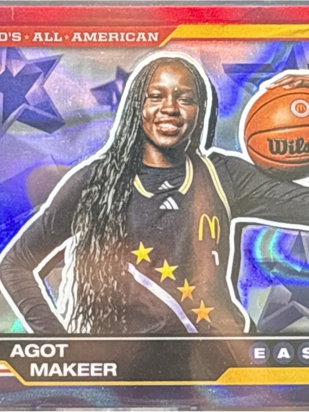 Topps McDonald's All-American Agot Makeer Trading Card - Red Refractor